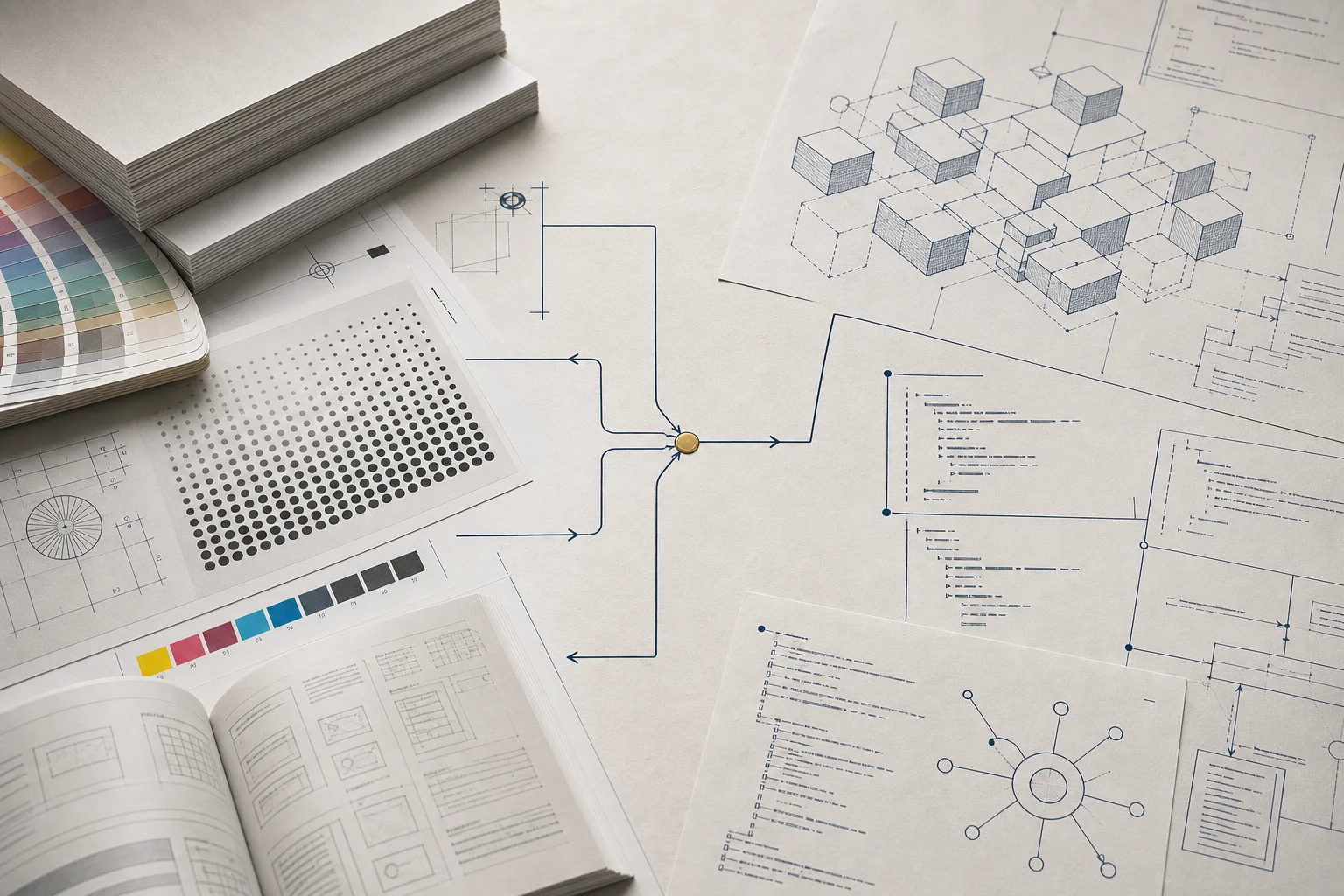 Druckproduktion und Softwareentwicklung auf Papier verbunden — Branchenwissen trifft modulare Workflows