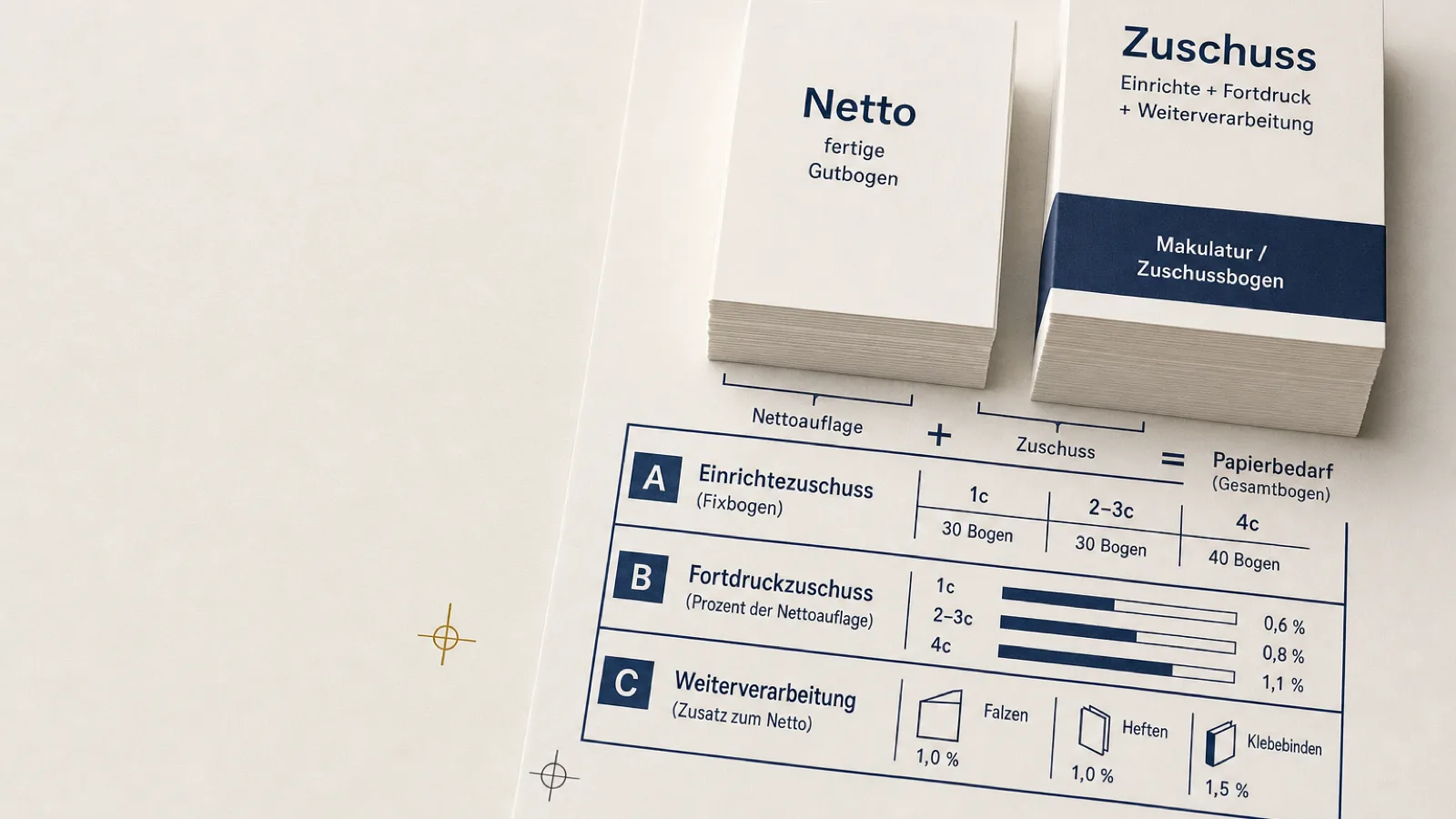 Papierzuschuss berechnen