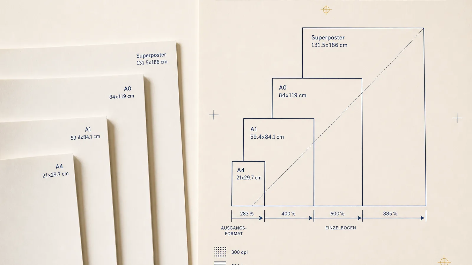 Plakatformate Skalierung