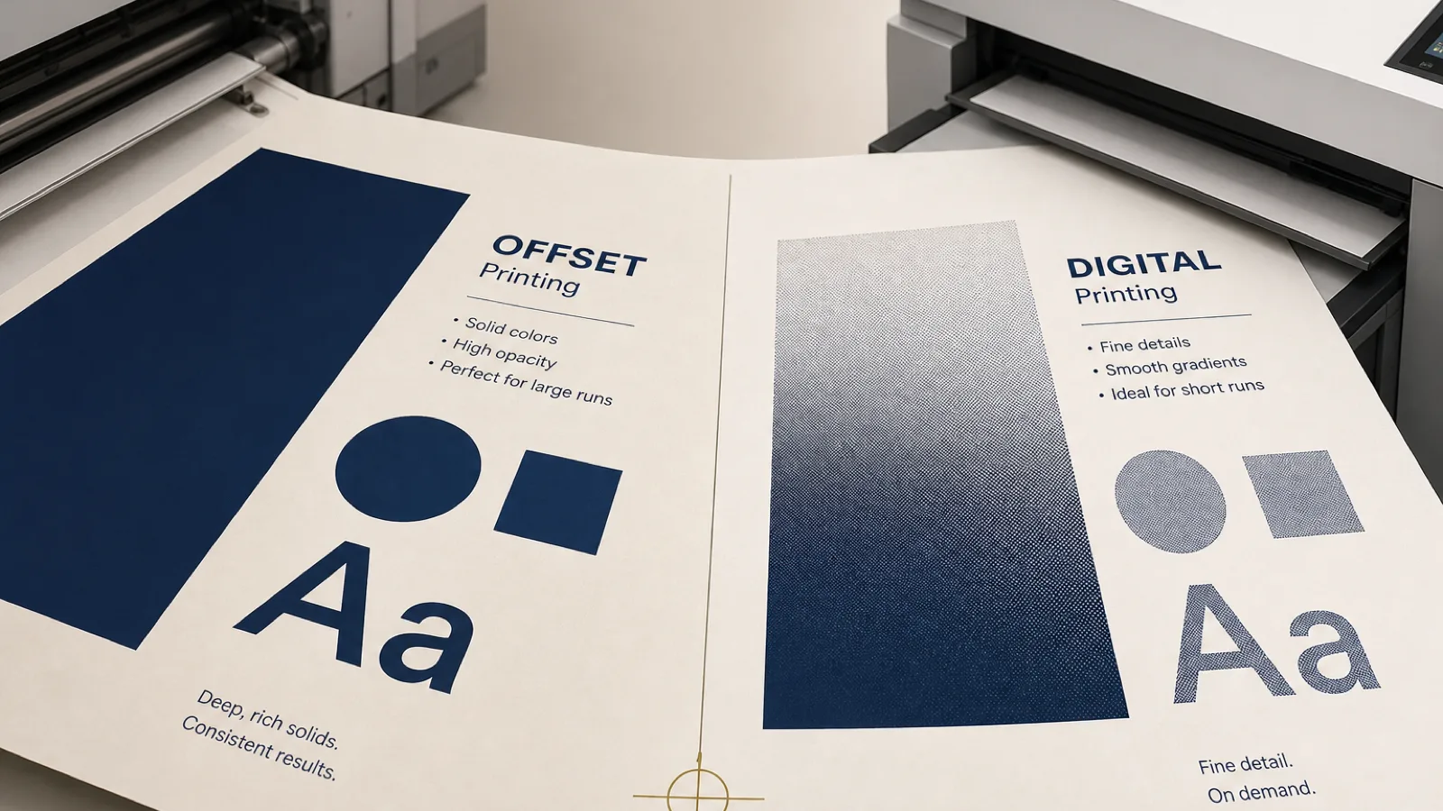 Offsetdruck vs. Digitaldruck